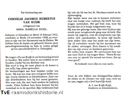 Cornelis Jacobus Hubertus van Kuijk- Anna Isabella Kuijl